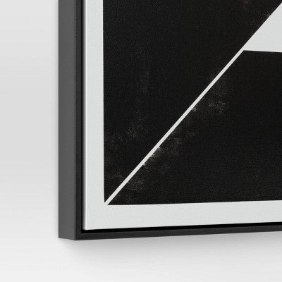 (Set of 3) 16" x 20" Alignment Framed Wall Canvas Set - Threshold™: Modern Geometric Digital Art, Sawtooth Back