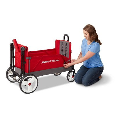 Radio Flyer Convertible Kid and Cargo Stroller Wagon with Canopy