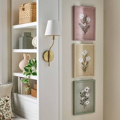 (Set of 3) 12"x16" Flower Framed Arts - Threshold™ designed with Studio McGee