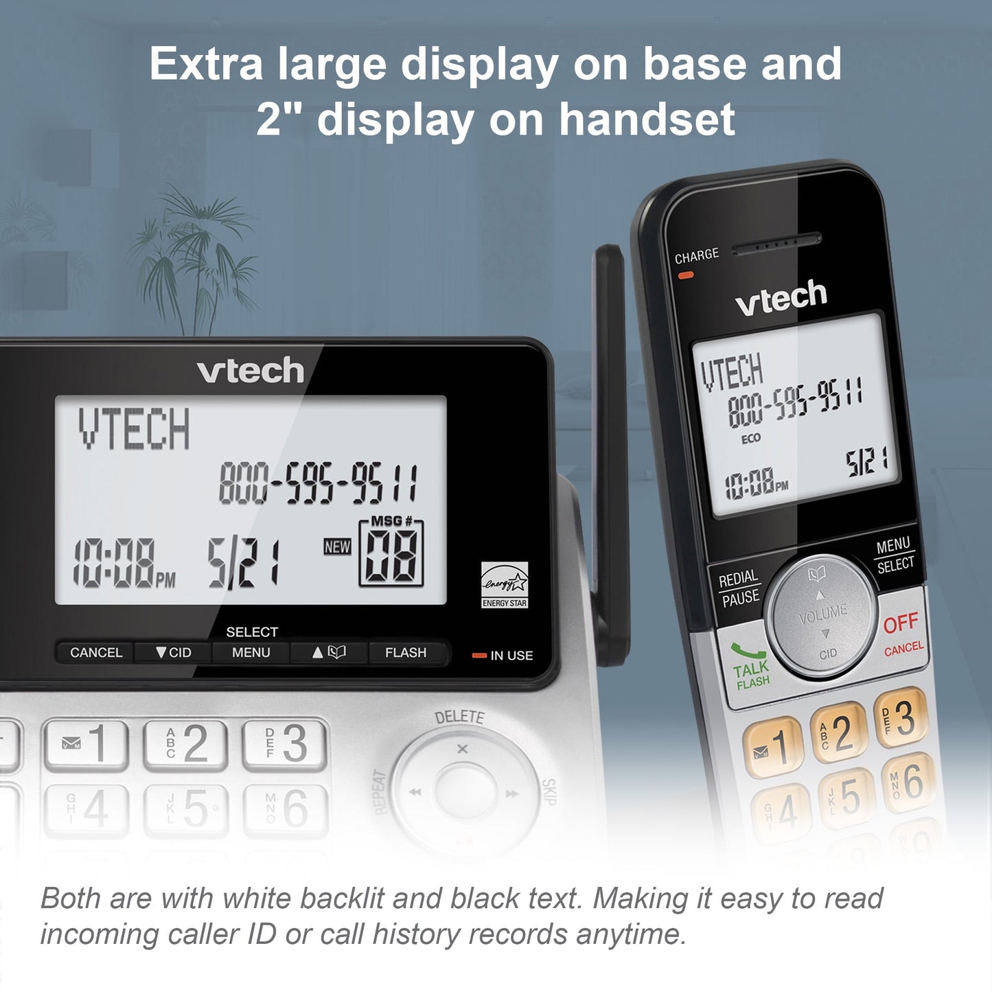 VTech CS5249 Corded/Cordless Answering System with Extended Range