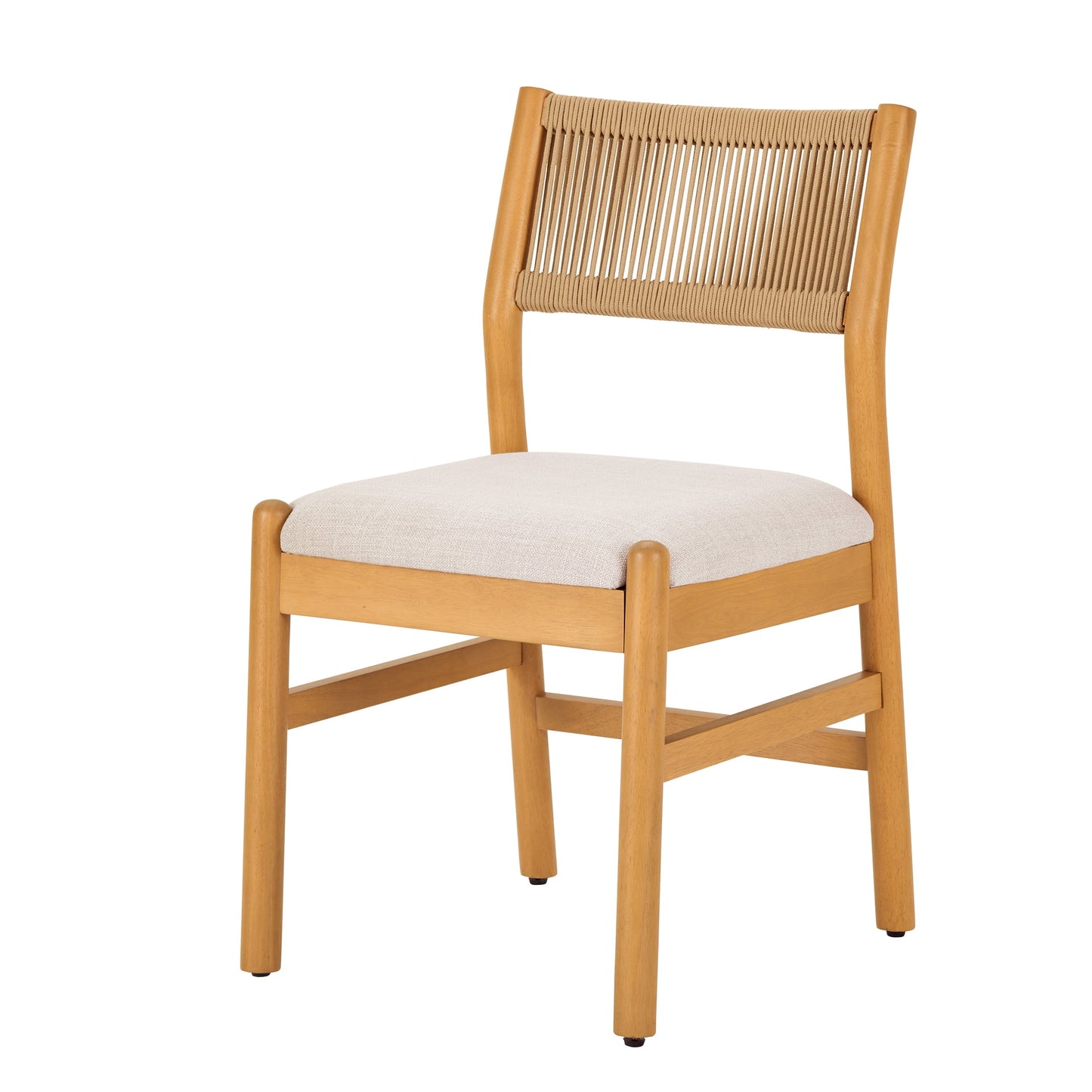 Better Homes & Gardens Lillian Fluted Dining Chairs 2 Pack, Pine and Cream