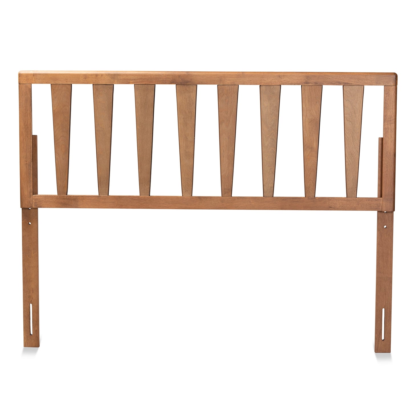 Baxton Studio Duncan Contemporary/Modern Slat Back Support Engineered Wood Headboard, Queen, Ash Walnut