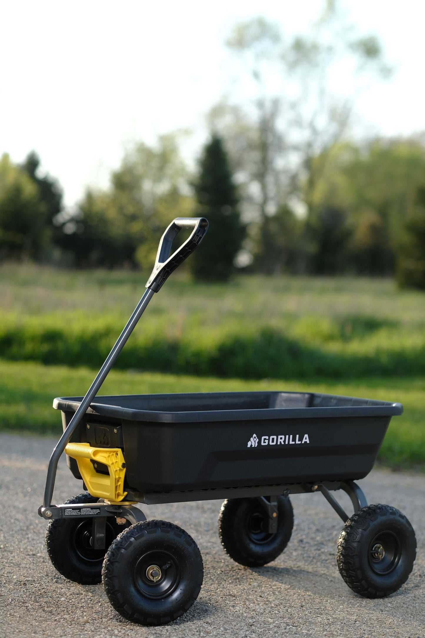 Gorilla Carts 4 Cu. ft. Poly Garden Dump Cart, 600 lbs. Capacity, 35 in. x 22 in. Bed, 10 in. Tires