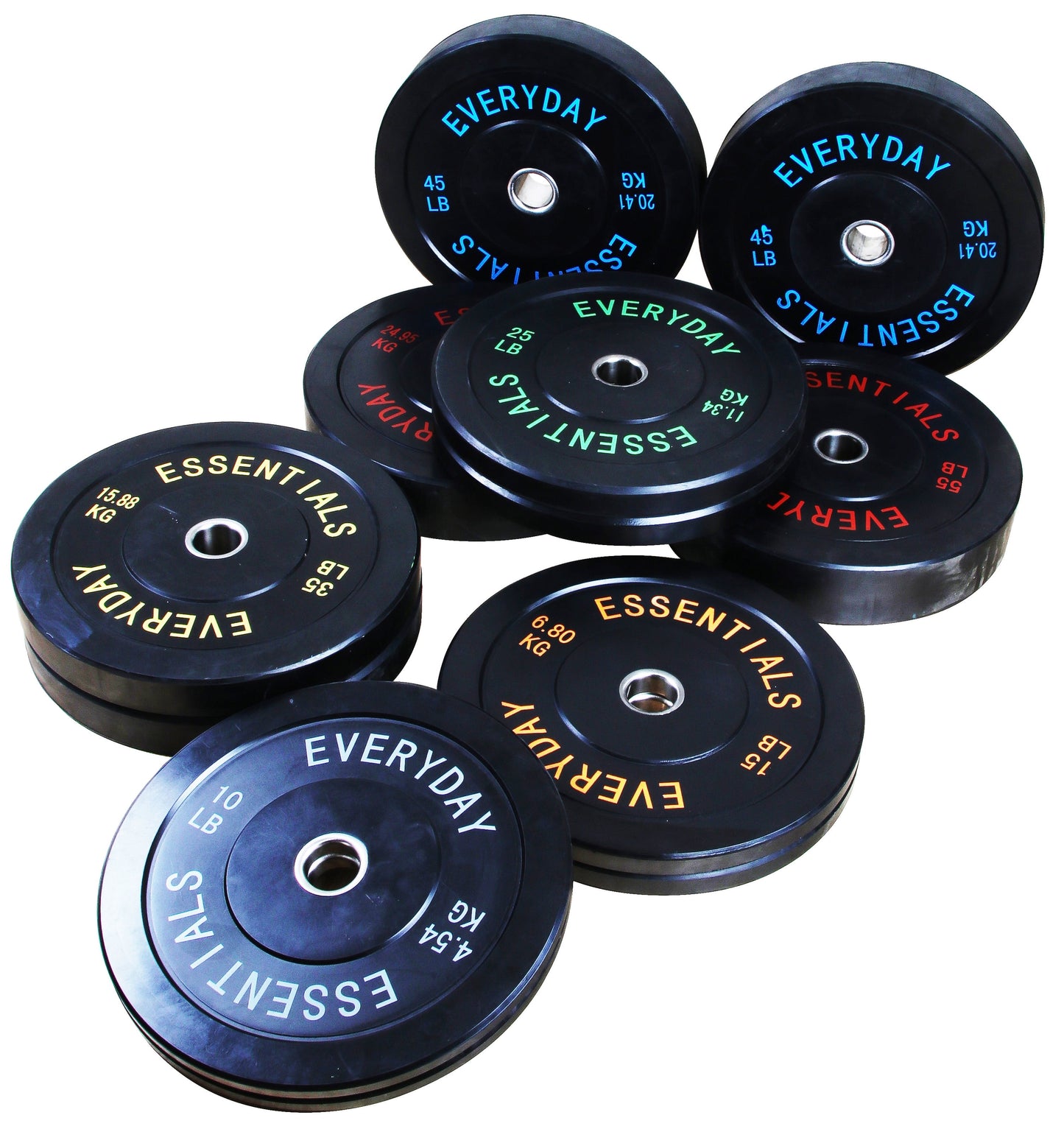 BalanceFrom Olympic Bumper Plate Weight Plate, 45 lbs Pair Black