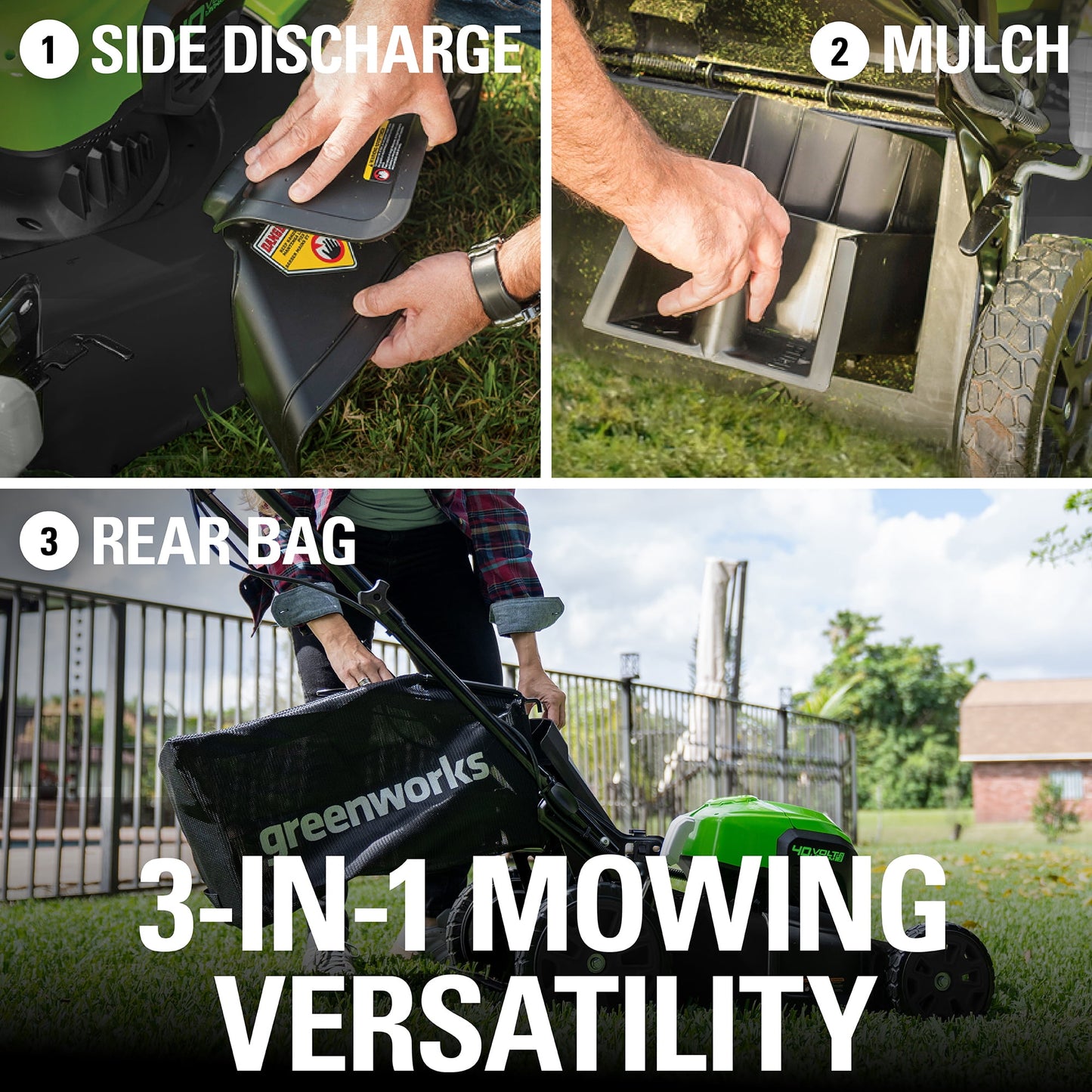 Greenworks 40V 21-inch Brushless Self-Propelled Lawn Mower W/5.0 Ah Battery and Charger, 2516402