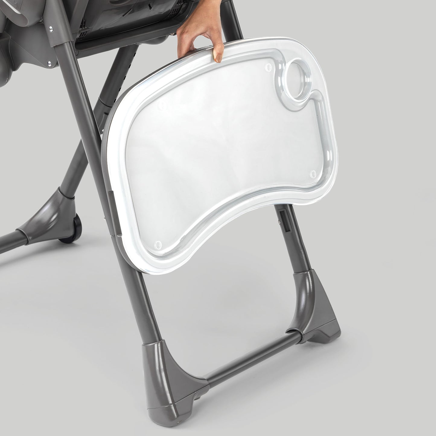 Chicco Polly Space-Saving Fold Easy Clean Highchair - Taupe (Beige), New