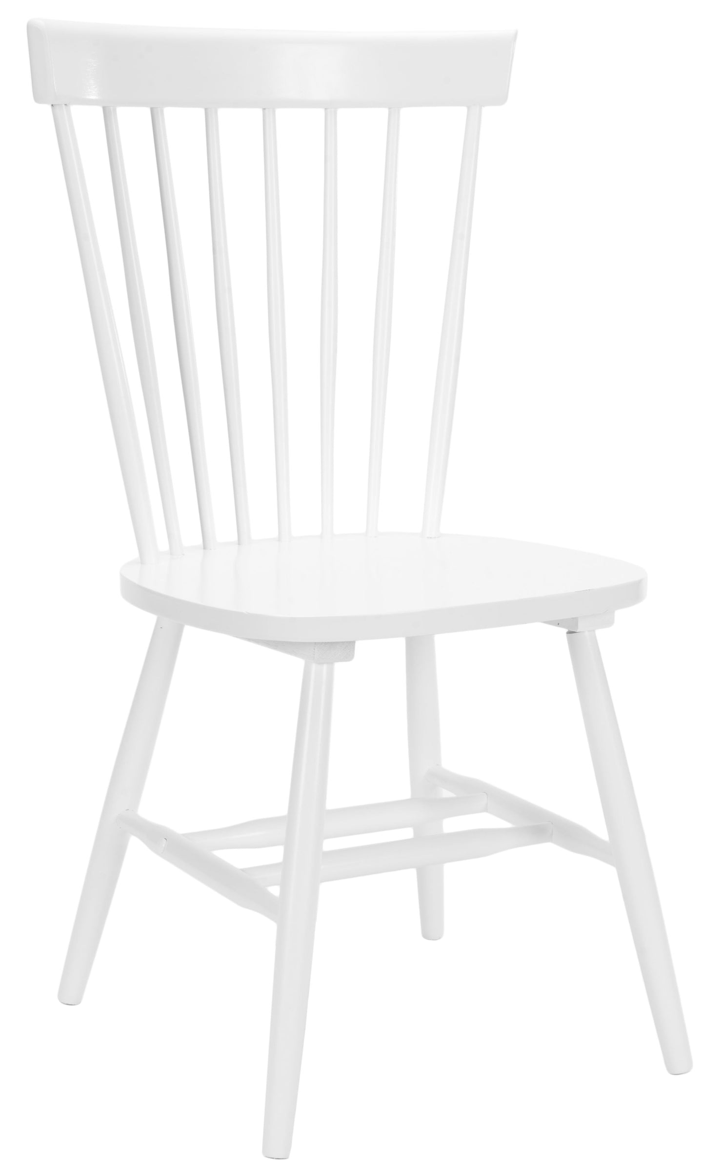 SAFAVIEH Parker Solid 17 in. H Spindle Dining Chair, White, Set of 2