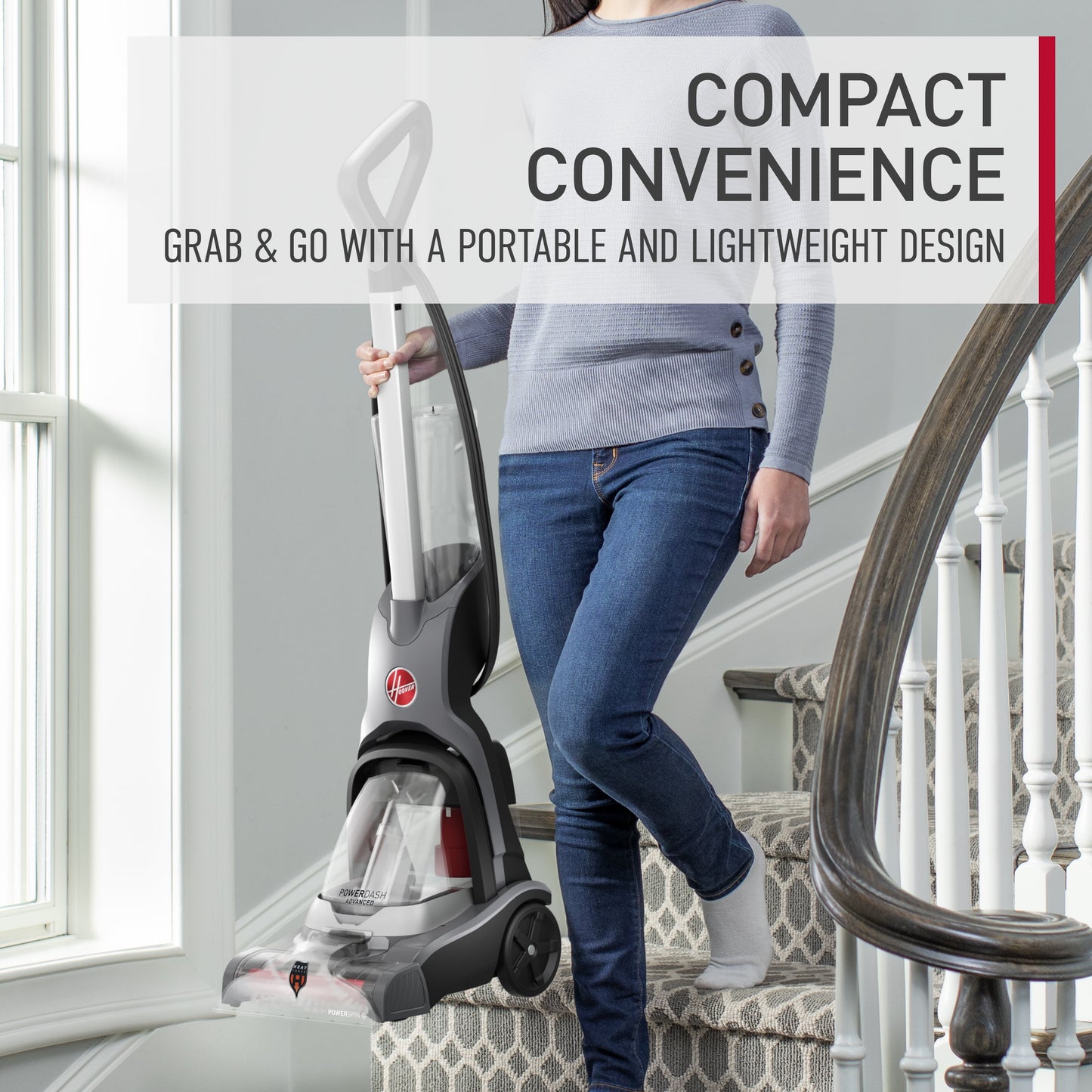 Hoover PowerDash Pet Advanced Compact Carpet Cleaner Machine, FH55010, 1 Count, One-Size, 10.12 in Width