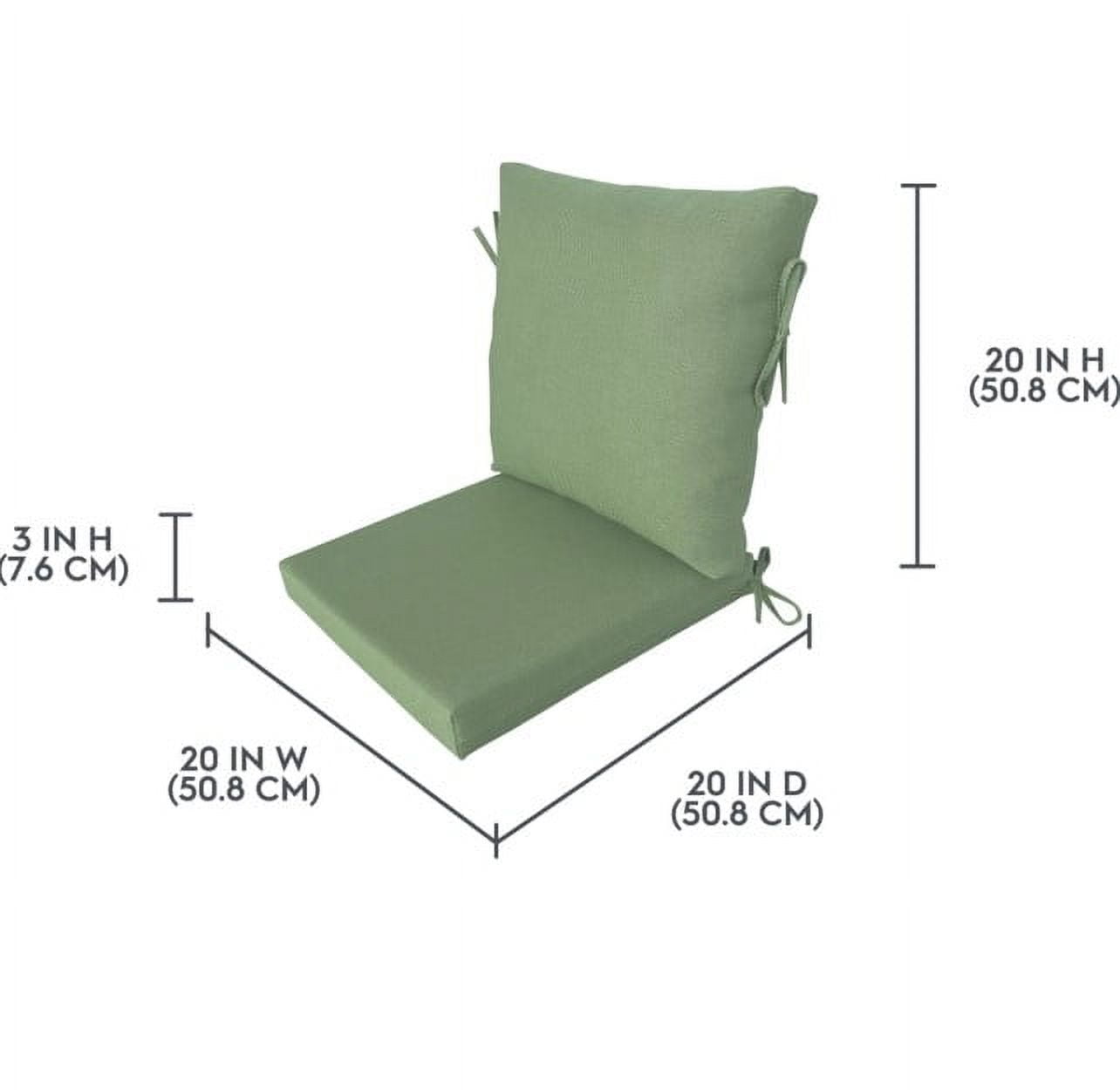 Better Homes & Gardens 20" x 20" Premium Green Outdoor Dining Chair Cushion