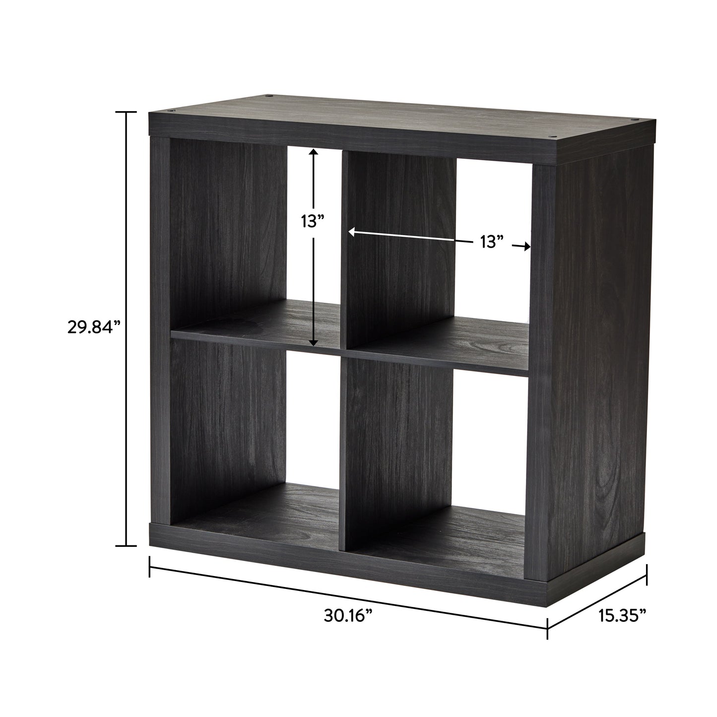 Better Homes & Gardens 4-Cube Storage Organizer, Charcoal