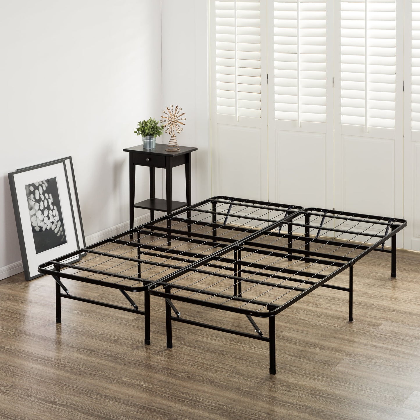 Zinus 14" Metal SmartBase® Tool-Free Assembly Bed Frame, No Box Spring Required, Full