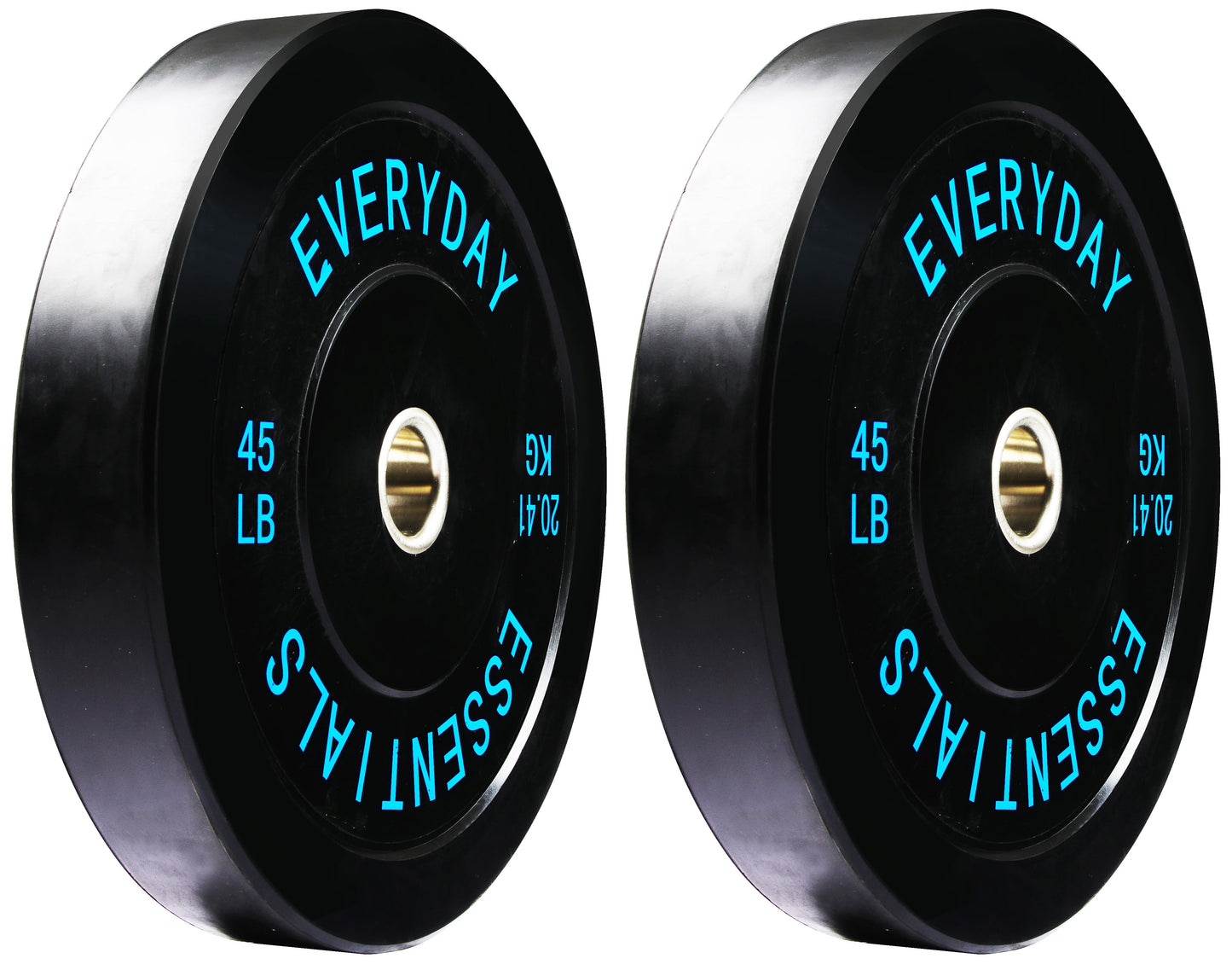 BalanceFrom Olympic Bumper Plate Weight Plate, 45 lbs Pair Black