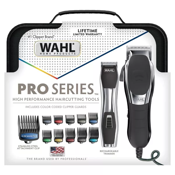 Wahl Pro Series High Performance Corded Electric Haircutting Kit with Cordless Rechargeable Beard Trimmer
