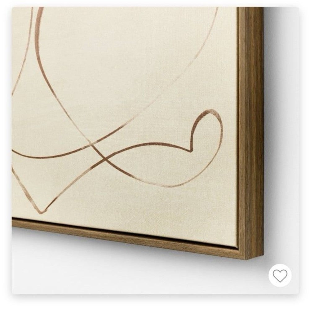 30"x30" Line Abstract Framed Canvas Wall Art - Threshold designed with Studio McGee