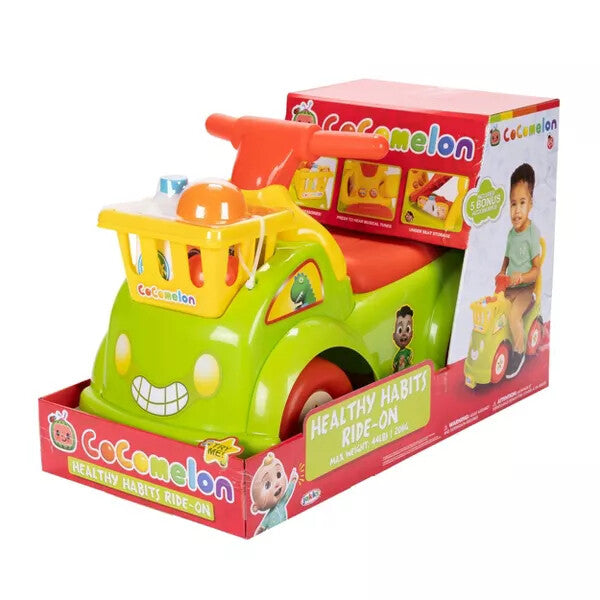 CoComelon Healthy Habits Kids' Ride-on with Sound, Songs, Lights and Bonus Toys
