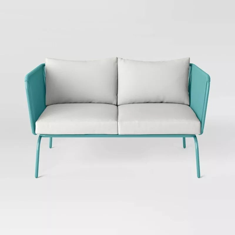 Fisher Outdoor Patio Loveseat Blue-Green - Project 62