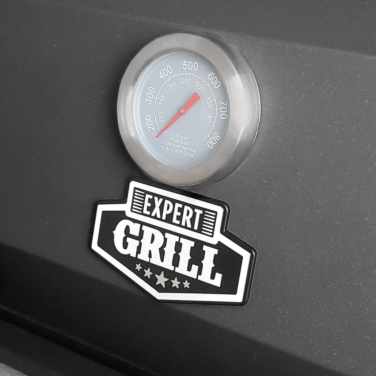 Expert Grill 5 Burner Combination Propane Gas Grill and Propane Griddle, Black, New