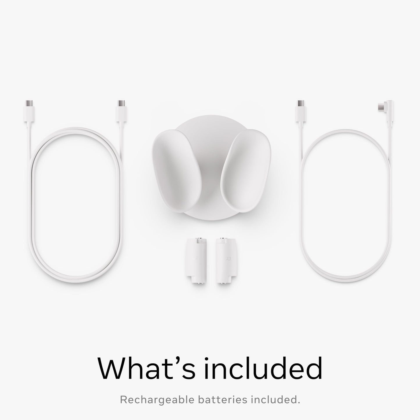 Meta Quest Compact Charging Dock — Works with Meta Quest 3/3S — Extended Headset Charging Cable  — Wireless Charging for Touch Plus Controllers