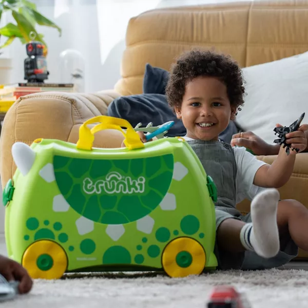 Trunki Kids' Ride-On Hardside Carry On Suitcase - Dudley the Dinosaur