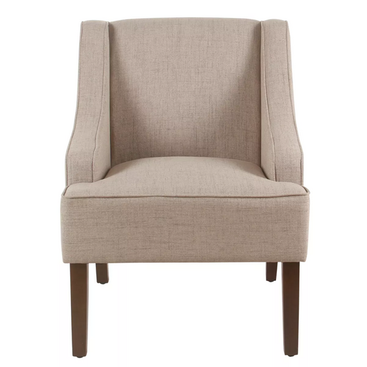 Classic Solid Swoop Arm Accent Chair - Homepop