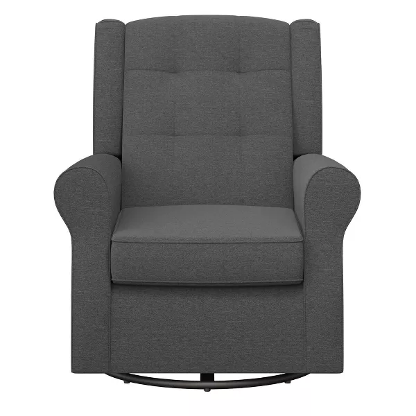 Baby Relax Eden Nursery Tufted Wingback Gliding Chair - Gray