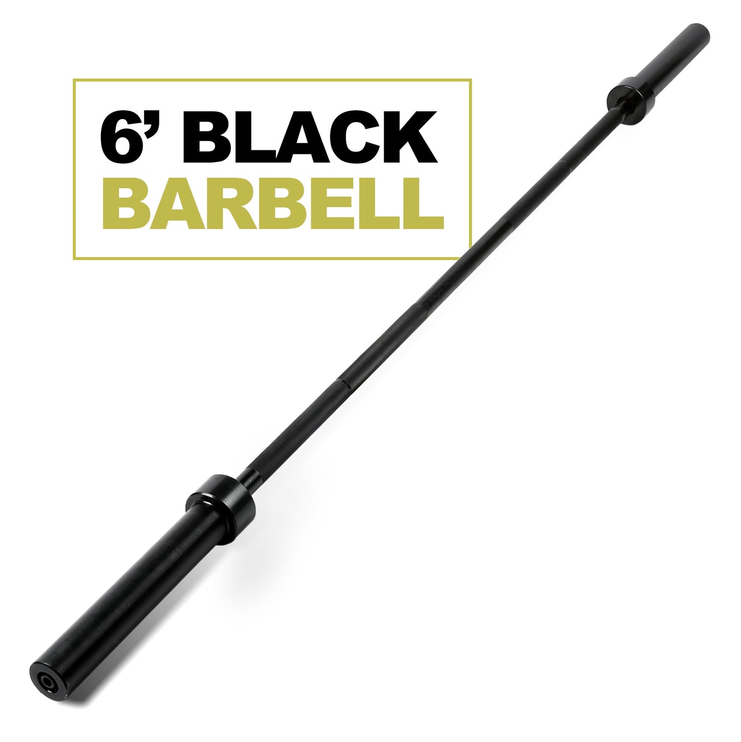 PRCTZ 6 ft Barbell Bar, Olympic Weightlifting bar, 2 inch rotating sleeves, 800-Pound Capacity