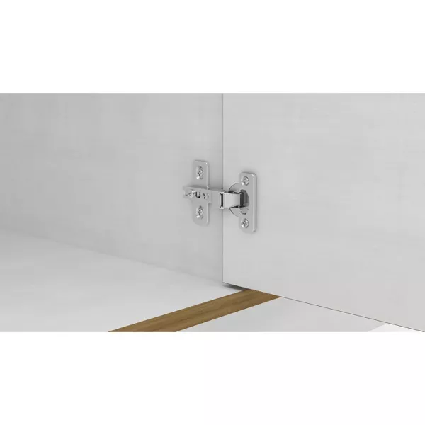 Boston TV Stand for TVs up to 75" White/Light Brown - Polifurniture: Modern Console with Drawers, Particle Board Construction