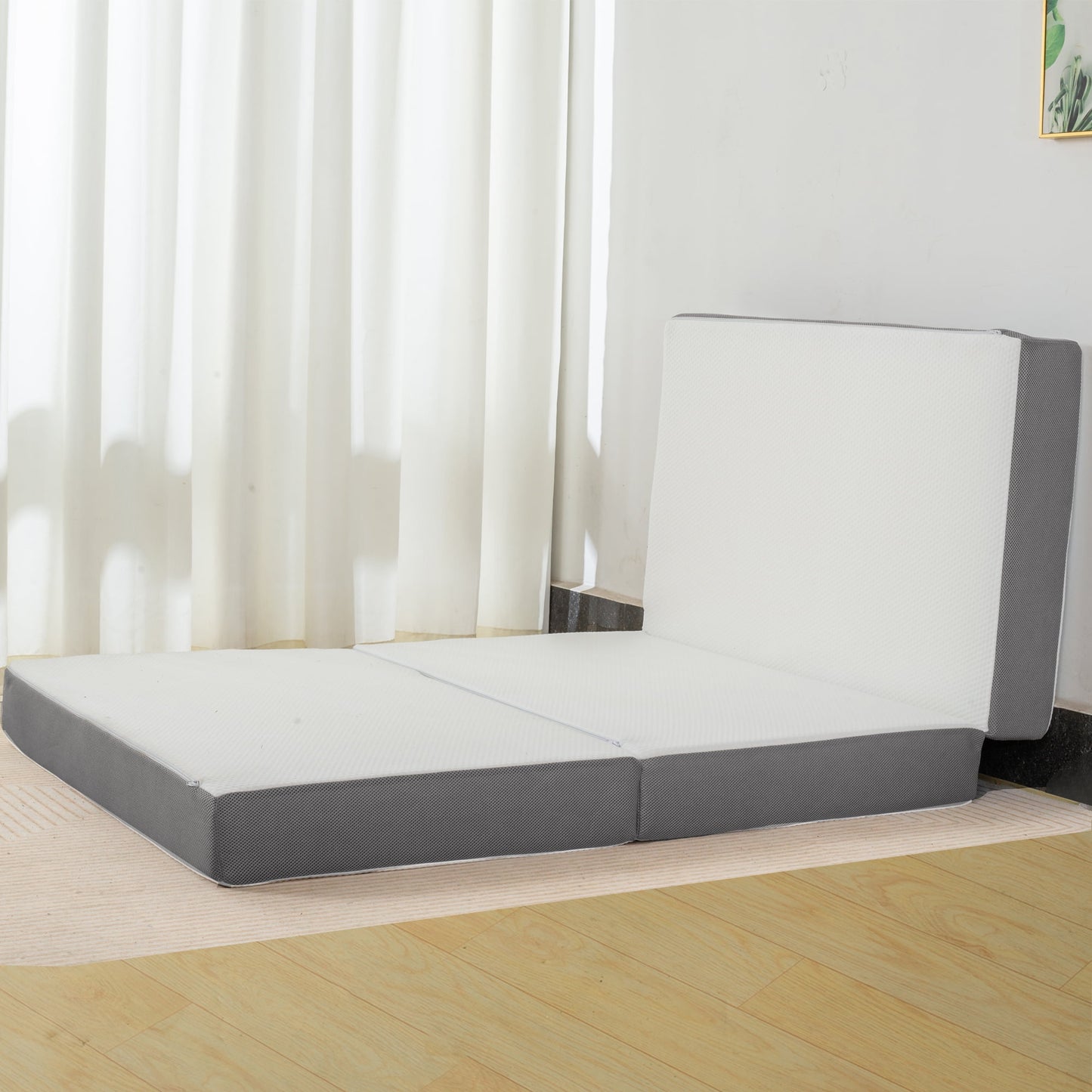 Continental Sleep By Sunset, 3” Memory Foam Tri-fold Mattress, Good for Kids and Adult, Twin.