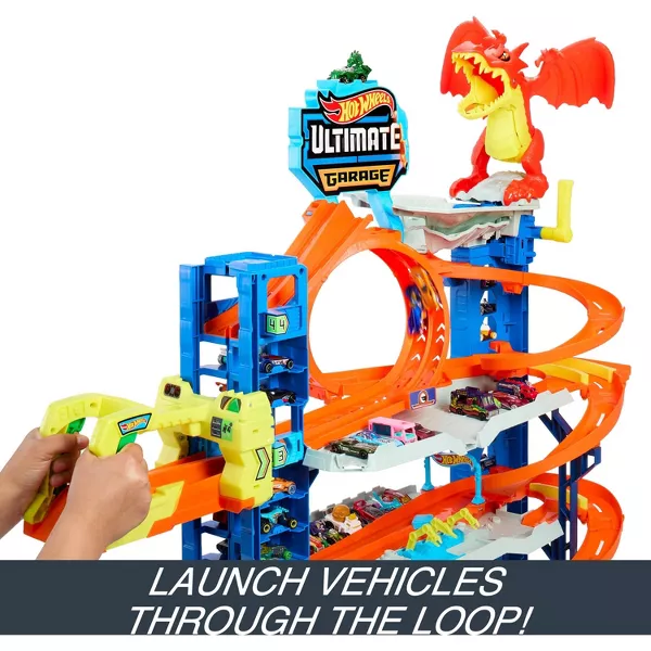 Hot Wheels City Ultimate Garage Playset: Plastic Toy Vehicle Set, Includes Car, Non-Powered, Adult Assembly Required, Ages 4+