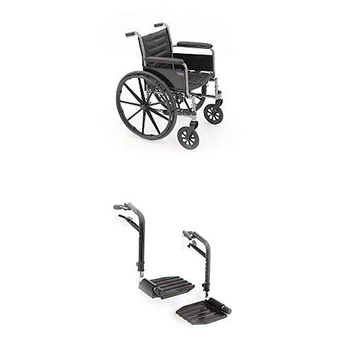 Invacare TREX20RFP Series Tracer EX2 Standard Folding Wheelchair for Adults with 20" Seat Width and Full Arms