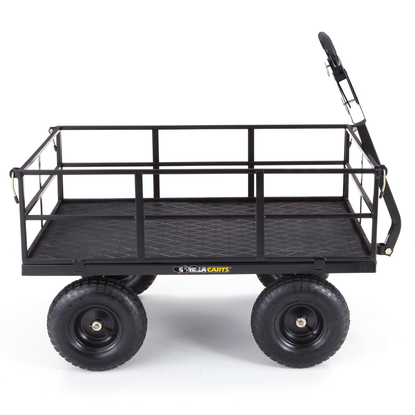Gorilla Carts 1200-lb. Heavy-Duty Steel Utility Wagon, 9 Cu Ft, 46 in. x 30 in. Steel Mesh Bed