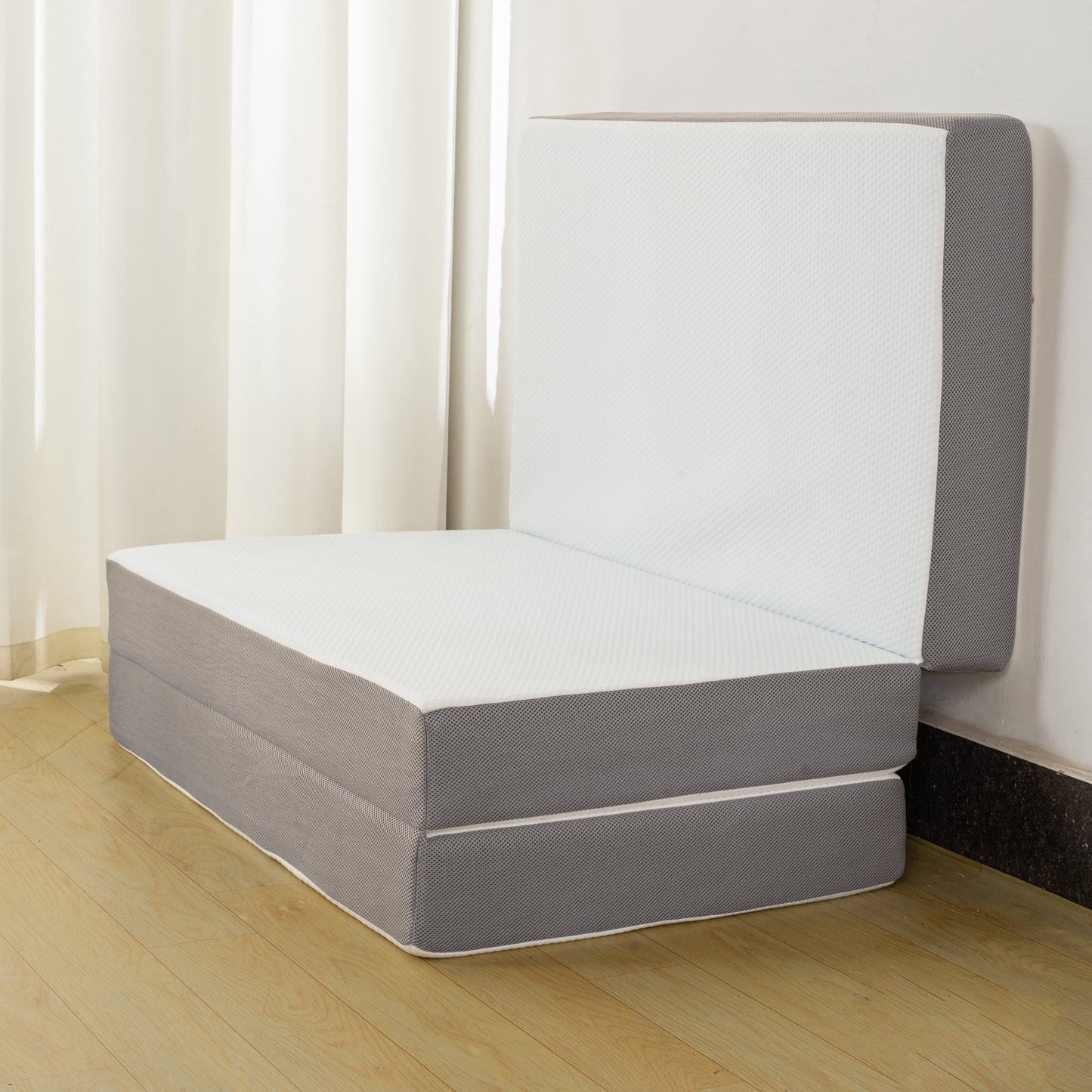 Continental Sleep By Sunset, 3” Memory Foam Tri-fold Mattress, Good for Kids and Adult, Twin.