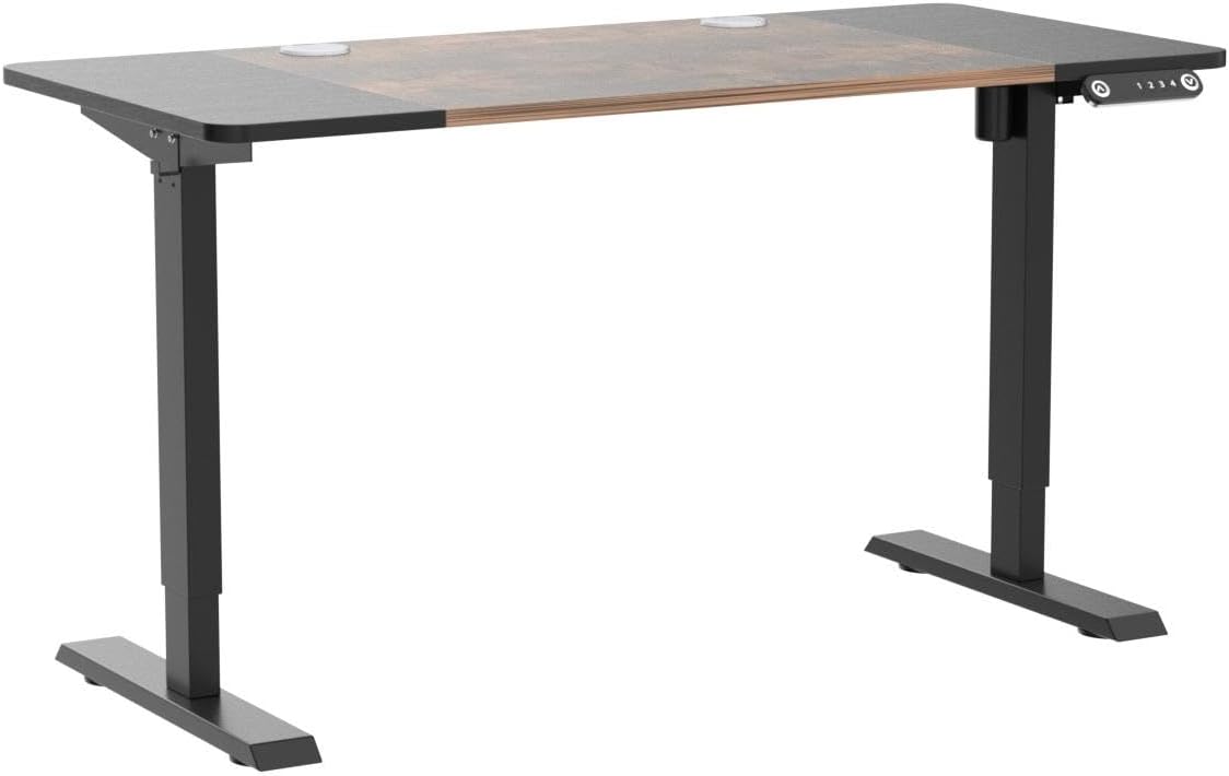 Electric Height Adjustable Standing Desk, 63x 30 Inches Stand Up Ergonomic Desk Workstation, Splice Board Home Office Computer Table