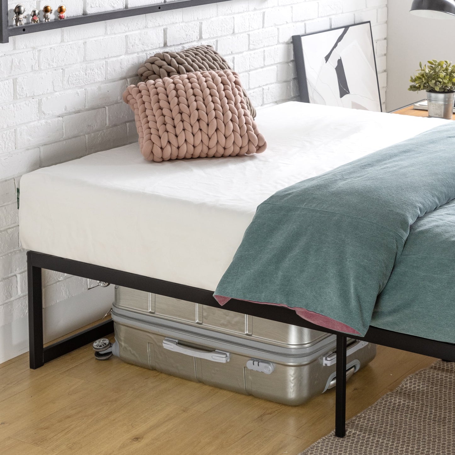 Zinus Abel 14" Metal Bed Frame with Steel Slat Support Full