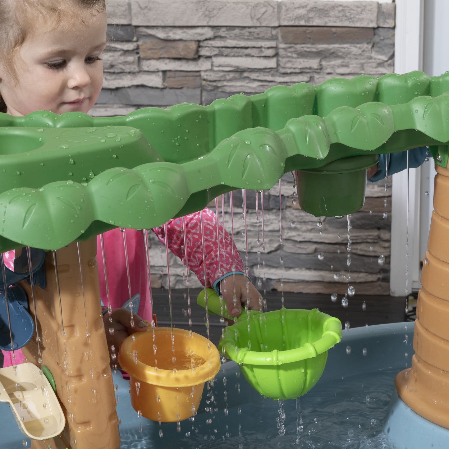 Step2 Dino Showers Multi-color Plastic Water Table for Toddlers with 13-Piece Playset
