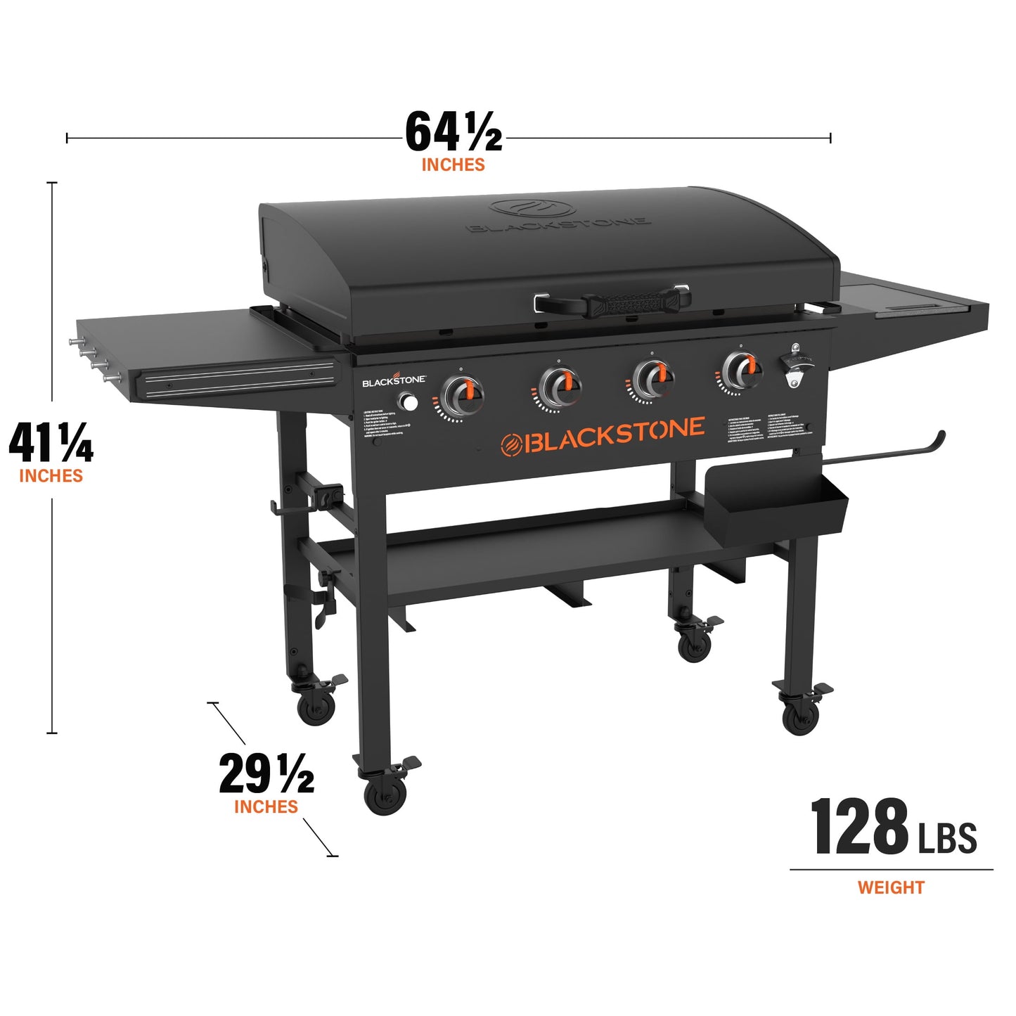 Blackstone Original 4-Burner 36” Propane Griddle with Hood and Omnivore Griddle Plate