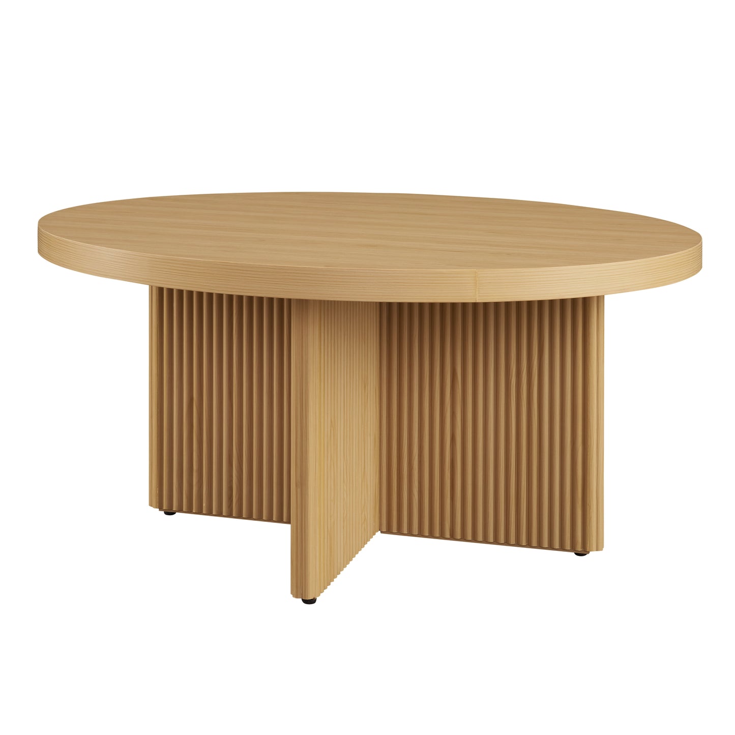 Better Homes & Gardens Lillian Fluted Coffee Table, Natural Pine Finish
