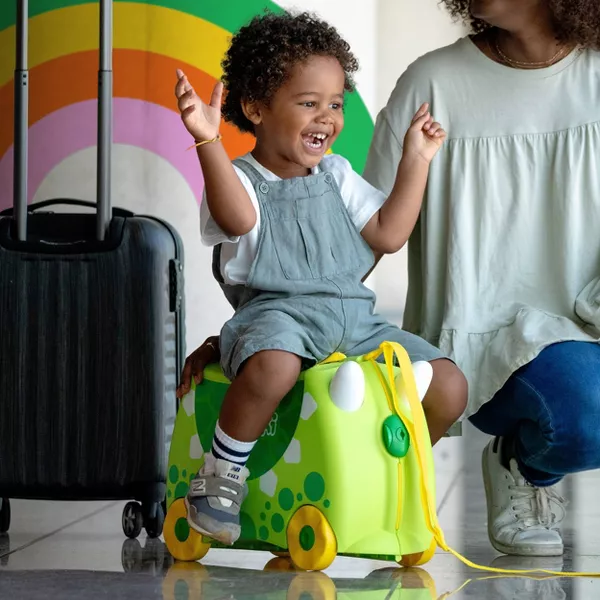 Trunki Kids' Ride-On Hardside Carry On Suitcase - Dudley the Dinosaur