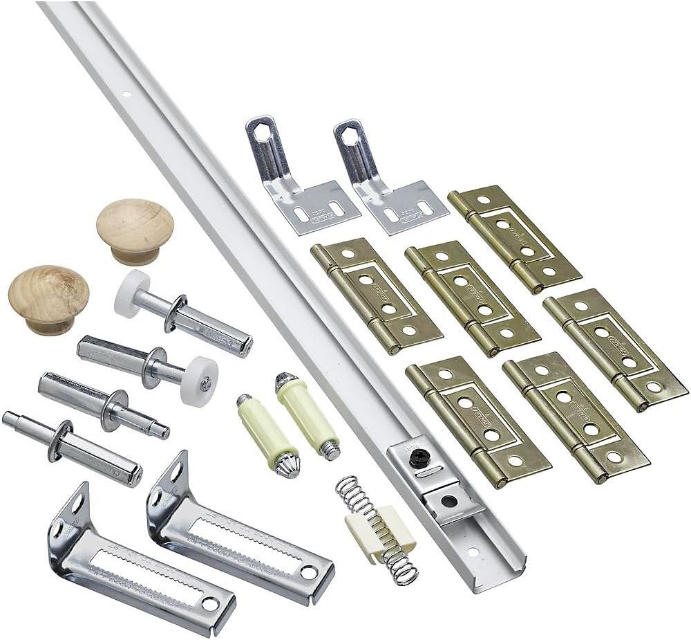 National Hardware N343-749 391D Folding Door Hardware Set in White,72 Inch