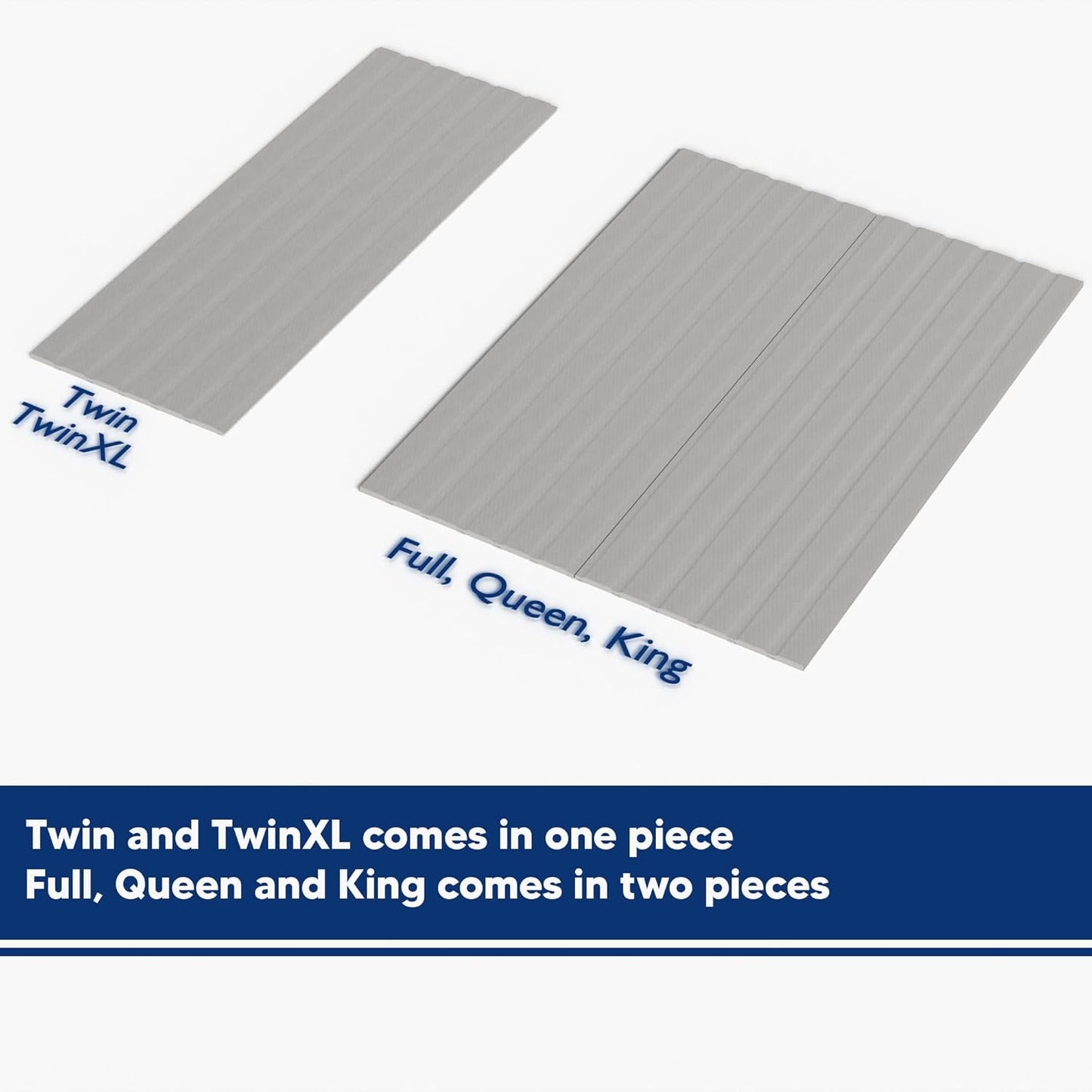 Greaton, 0.75-Inch Heavy Duty Vertical Wooden Bunkie Board/Bed Slats, Queen, Grey