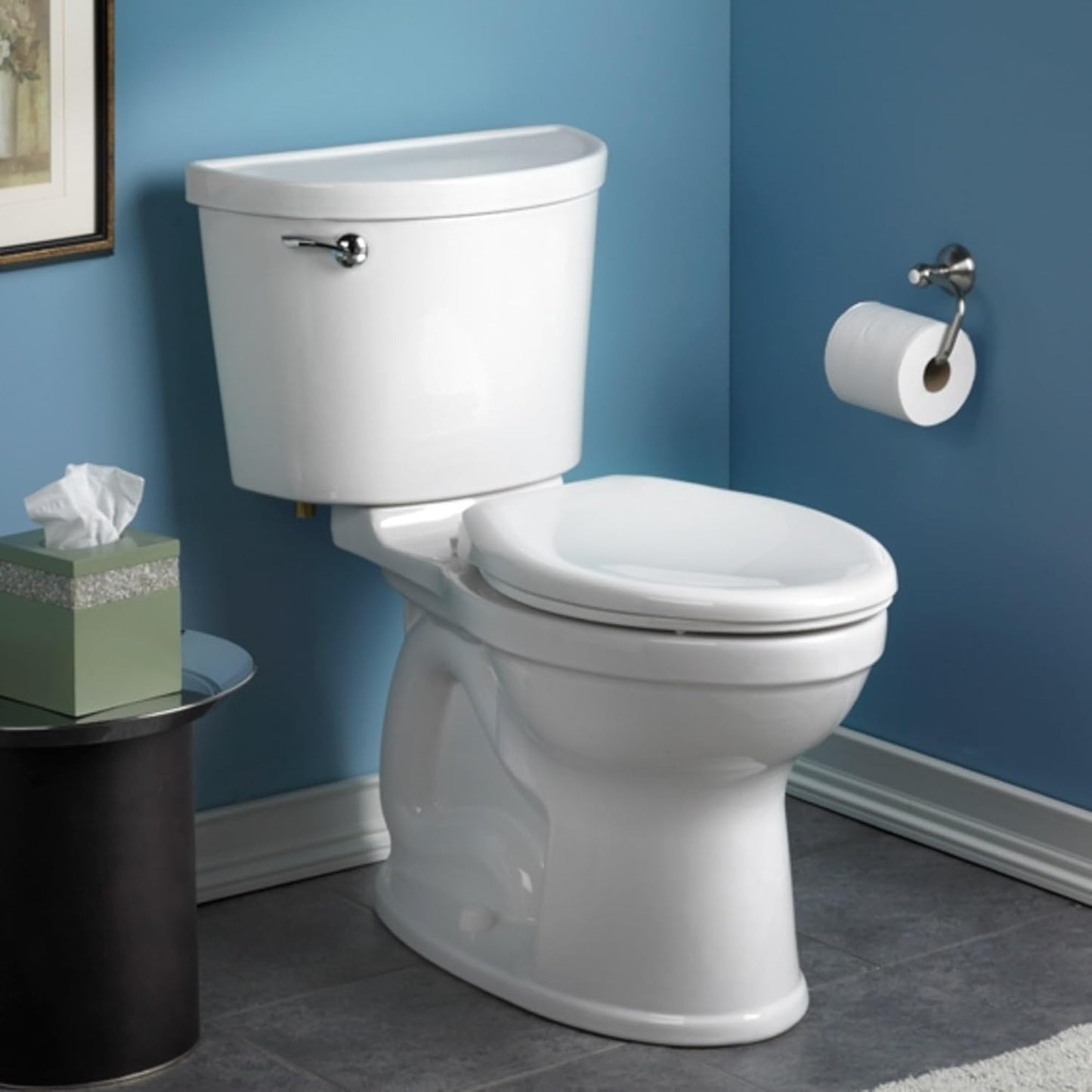 American Standard 211AA.105.020 Champion PRO Right Height Elongated Toilet Combination with Right-Hand Trip Lever Less Seat, White