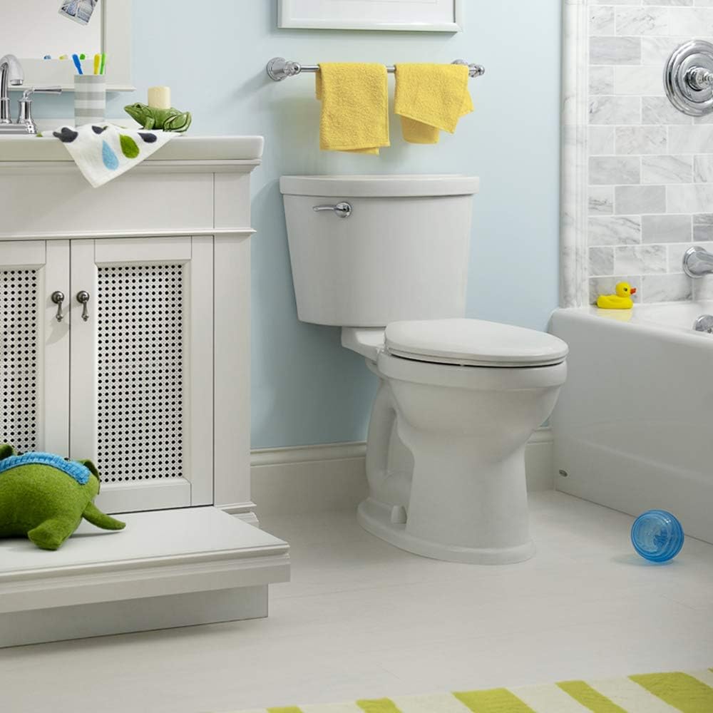 American Standard 211AA.105.020 Champion PRO Right Height Elongated Toilet Combination with Right-Hand Trip Lever Less Seat, White