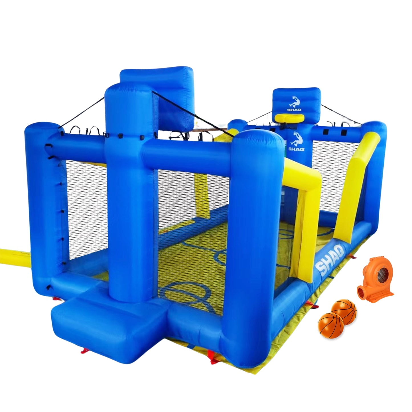 14' Shaq Constant Air Inflatable Basketball Court with Sprinkler and Pump for ages 3-8yrs