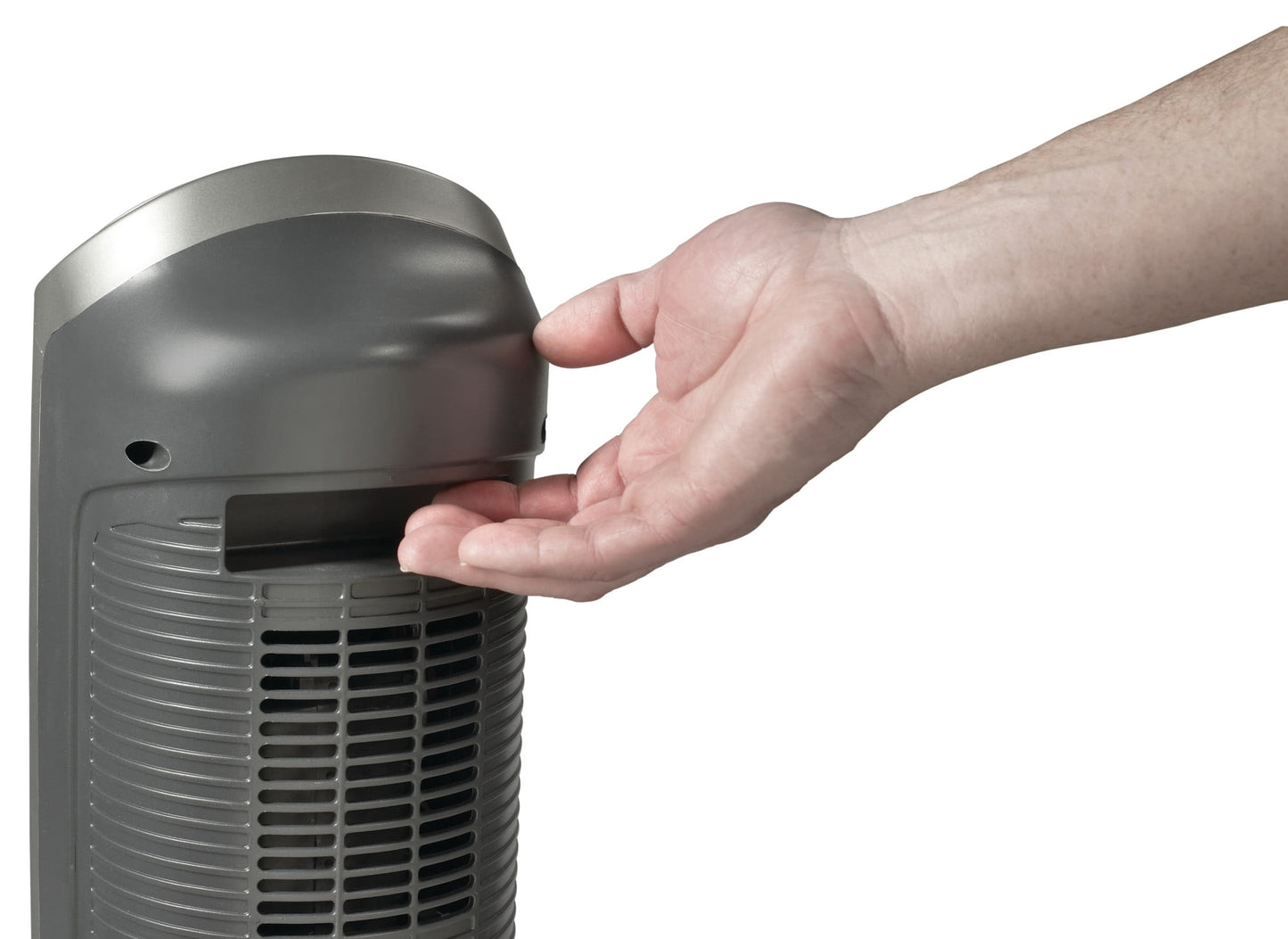 Lasko 23" 1500W Oscillating Ceramic Space Heater with Timer, Remote, Silver, 755320, New