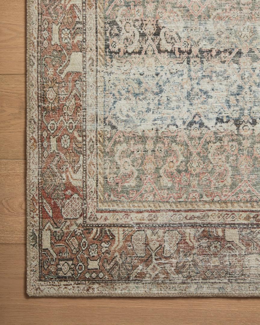 Loloi Amber Lewis Georgie Collection GER-09 Multi/Spice 7'-6" x 9'-6", .19" Pile Height, Area Rug
