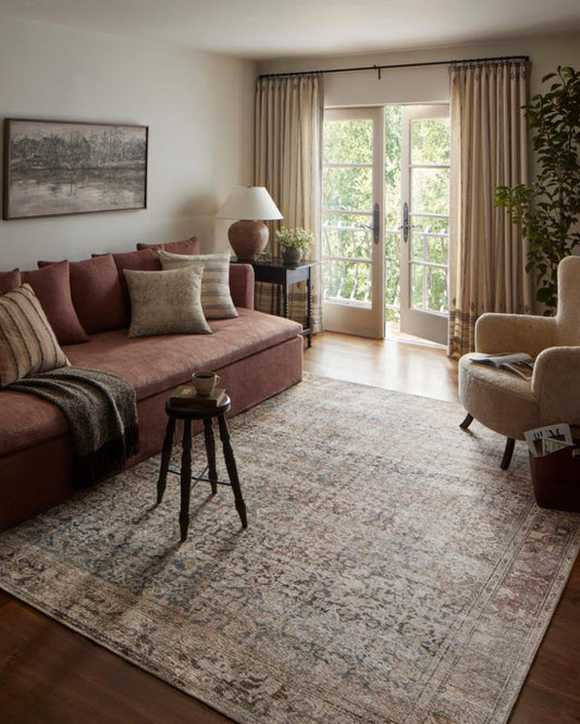 Loloi Amber Lewis Georgie Collection GER-09 Multi/Spice 7'-6" x 9'-6", .19" Pile Height, Area Rug