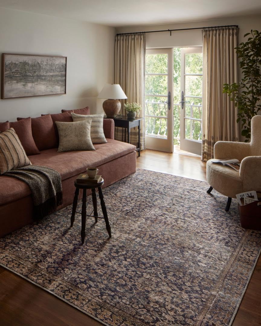 Loloi Amber Lewis Georgie Collection GER-09 Multi/Spice 7'-6" x 9'-6", .19" Pile Height, Area Rug