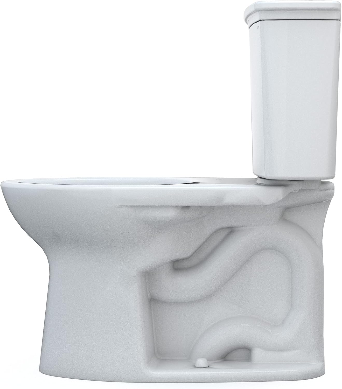 TOTO Drake Transitional Two-Piece Elongated 1.28 GPF TORNADO FLUSH Toilet with CEFIONTECT, Cotton White - CST786CEG#01