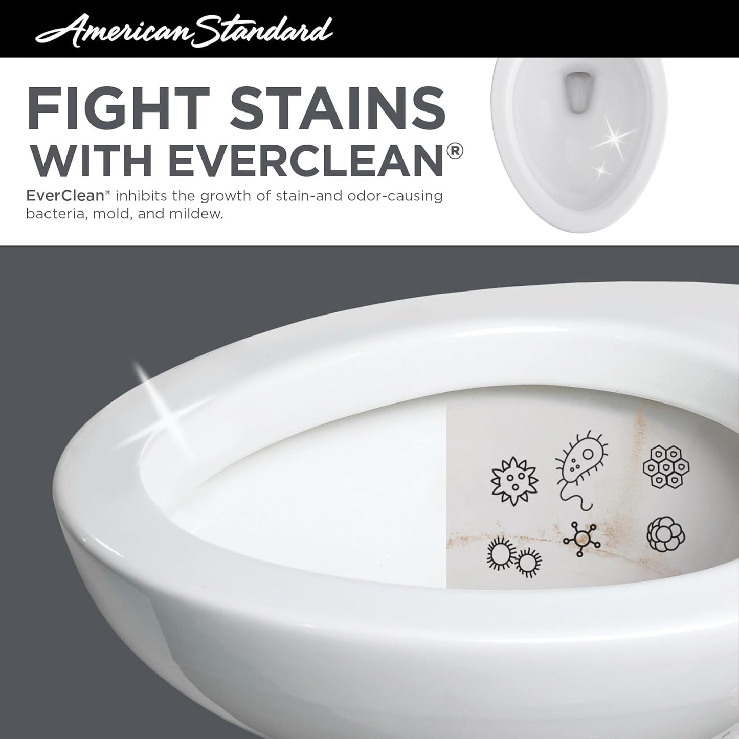 American Standard 211AA.105.020 Champion PRO Right Height Elongated Toilet Combination with Right-Hand Trip Lever Less Seat, White