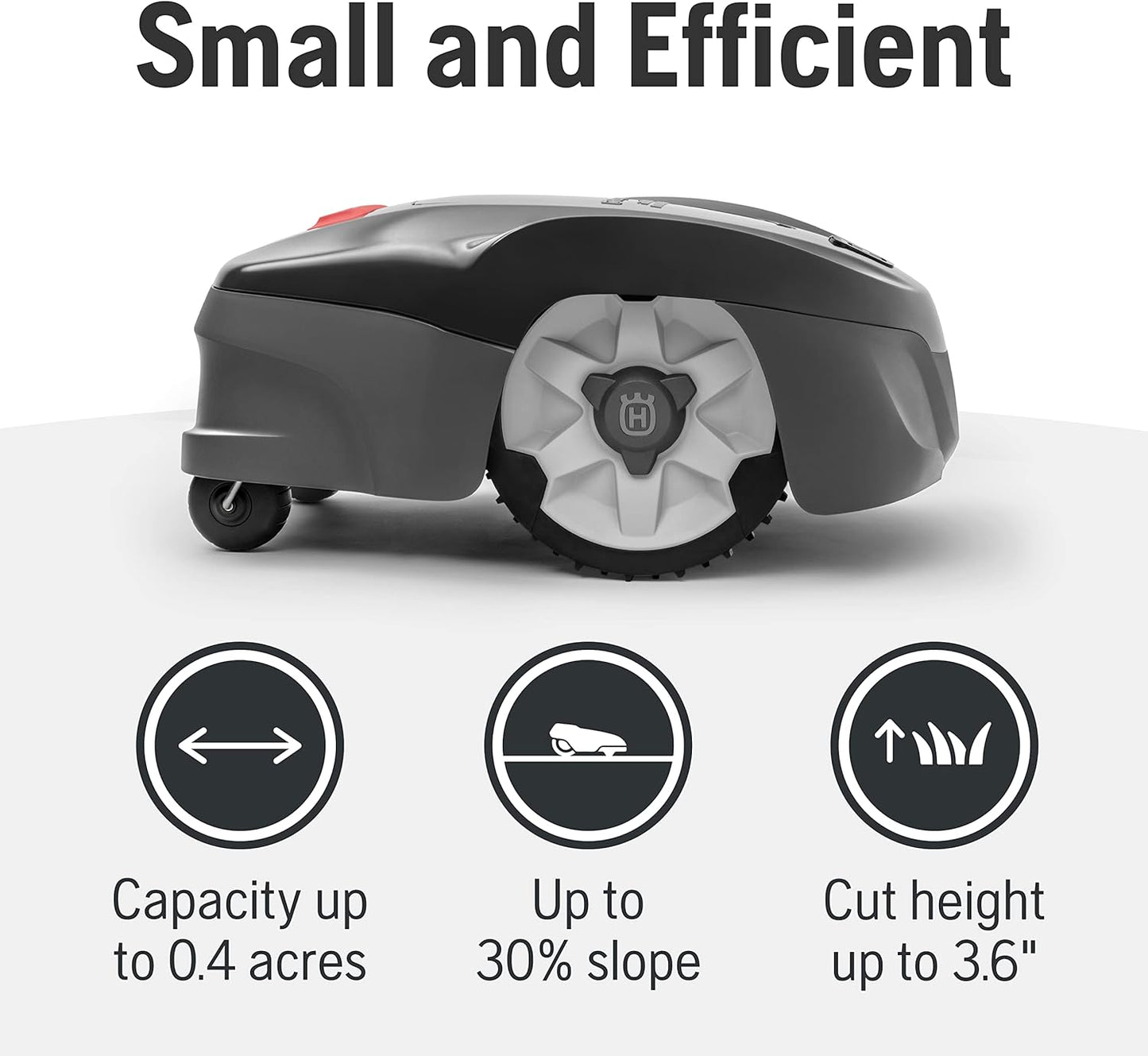 Husqvarna Automower 115H 4G Robotic Lawn Mower with Patented Guidance System, Automatic Lawn Mower with Self Installation and Ultra-Quiet Smart Mowing Technology for Small to Medium Yards (0.4 Acre)